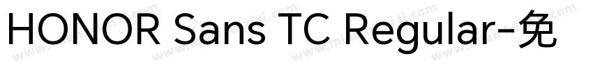 HONOR Sans TC Regular字体转换